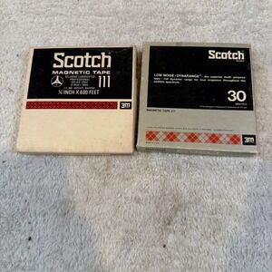 Vintage Scotch 3M Magnetic Reel to Reel Tape Lot 111 & 211 5 Inch Reels 1/4 Inch